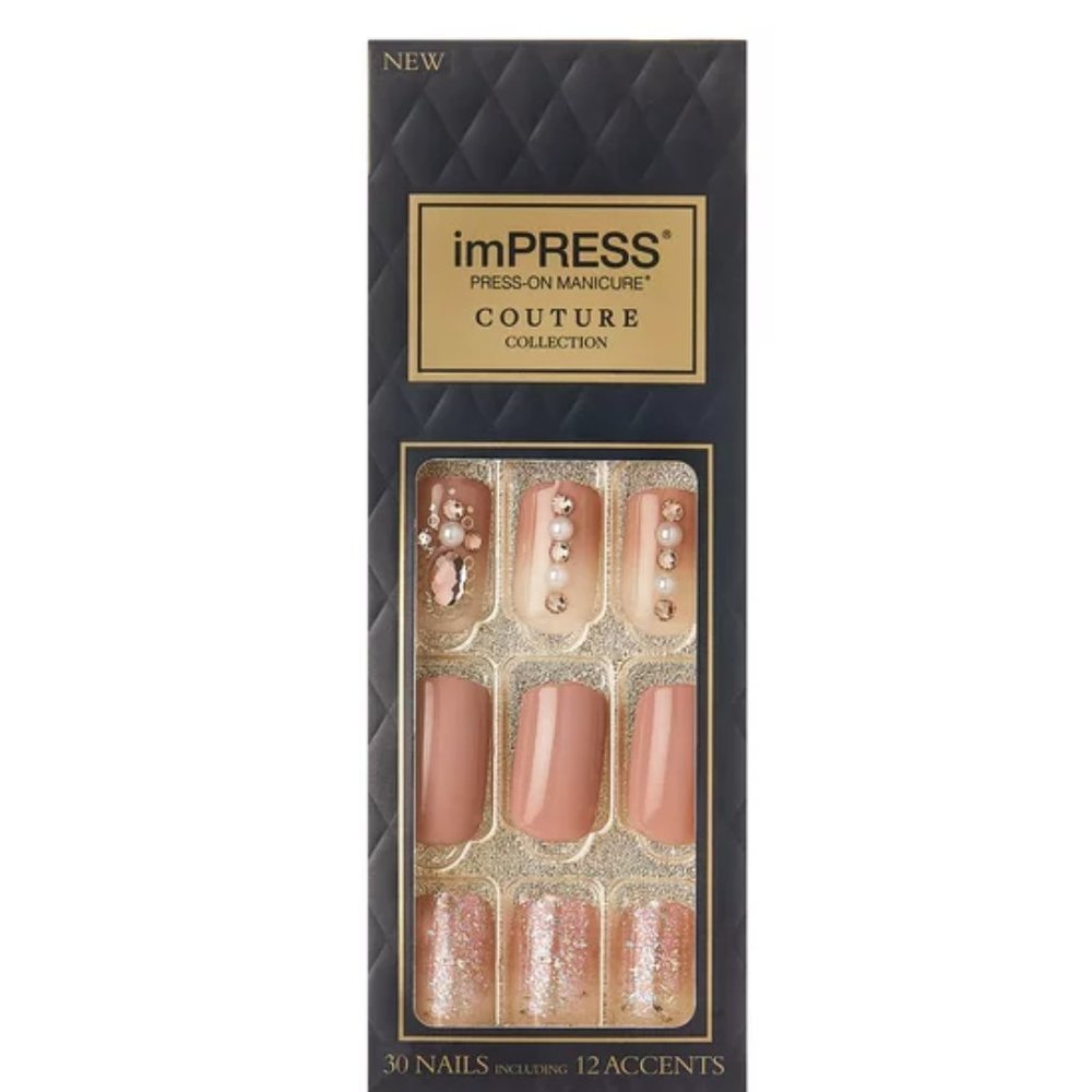KISS imPRESS Press-on Manicure Couture Collection, Superb, Medium, Square - Picture 1 of 5